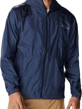 Columbia Men's Flashback Windbreaker in Dark Mountain/Collegiate Navy, Size L